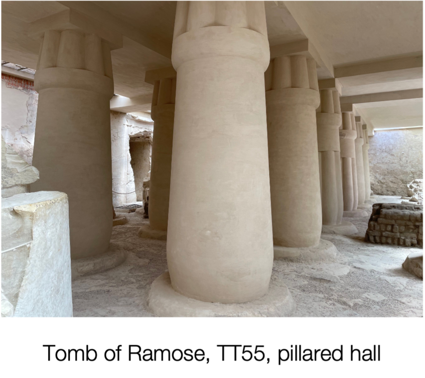 Egyptian tomb with pillars
