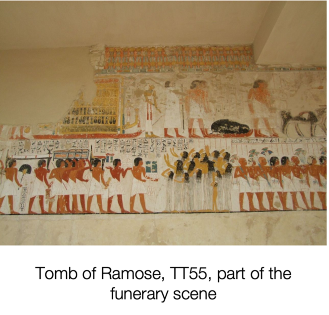 Egyptian tomb with paintings