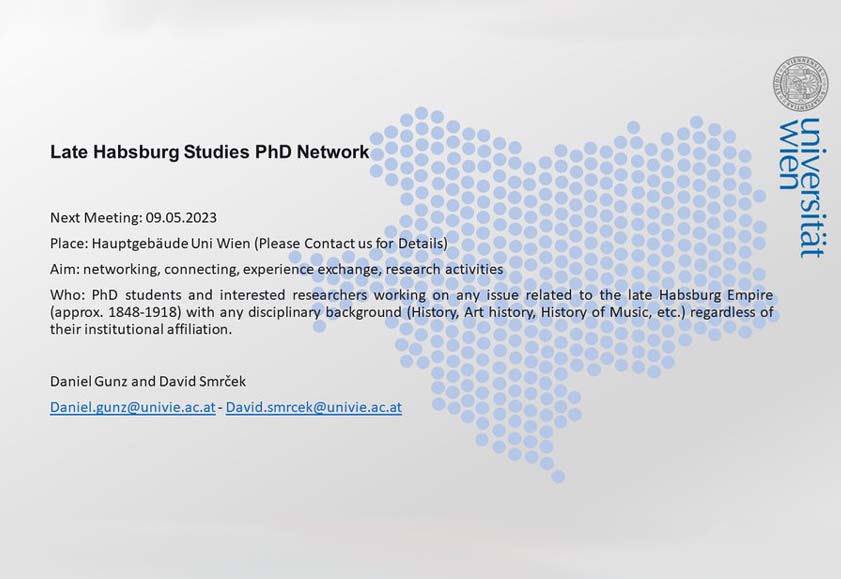 Ankündigung des Late Habsburg Studies PhD Networks