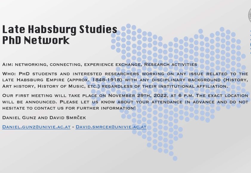 Ankündigung Late Habsburg Studies PhD Network